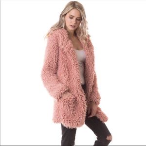 Mauve Furry Warm Coat